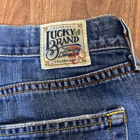 Lucky Brand Luxury Denim By Gene M Sz.10/30 Made In USA Cherry Rhinestones - Picture 3 of 17